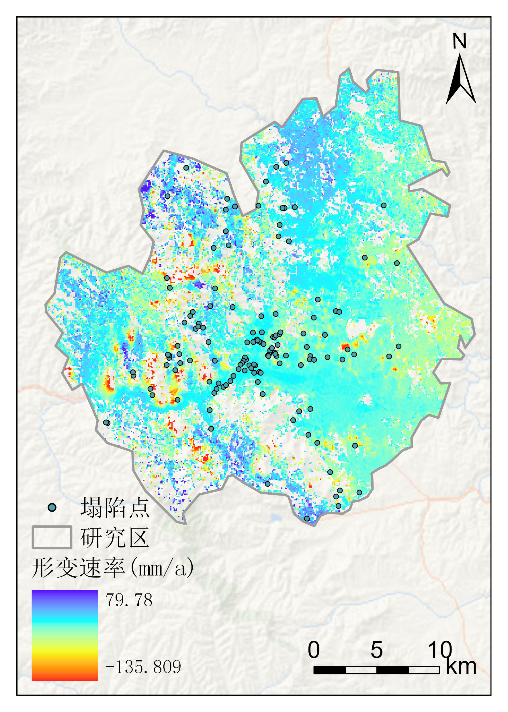 InSAR 形变结果